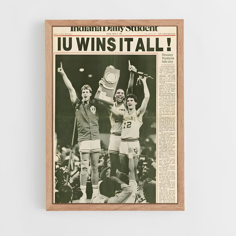 Poster Victoire à Indianapolis – affiche Basketball (vue 4)